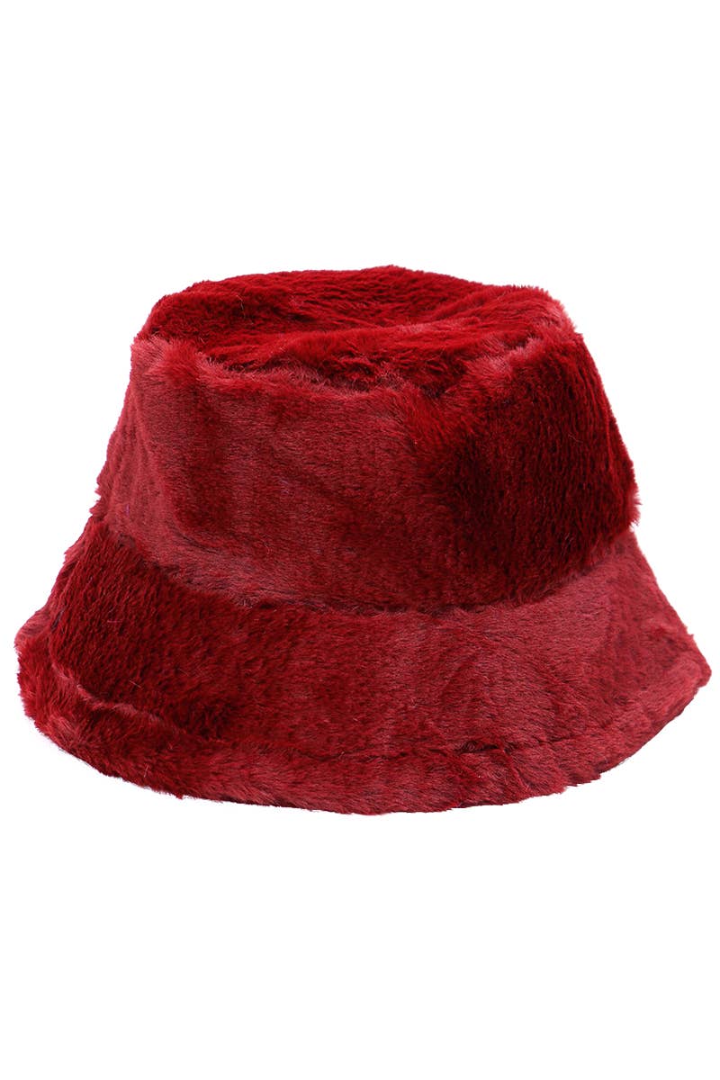 Oversized Fluffy Faux Fur Bucket Hat