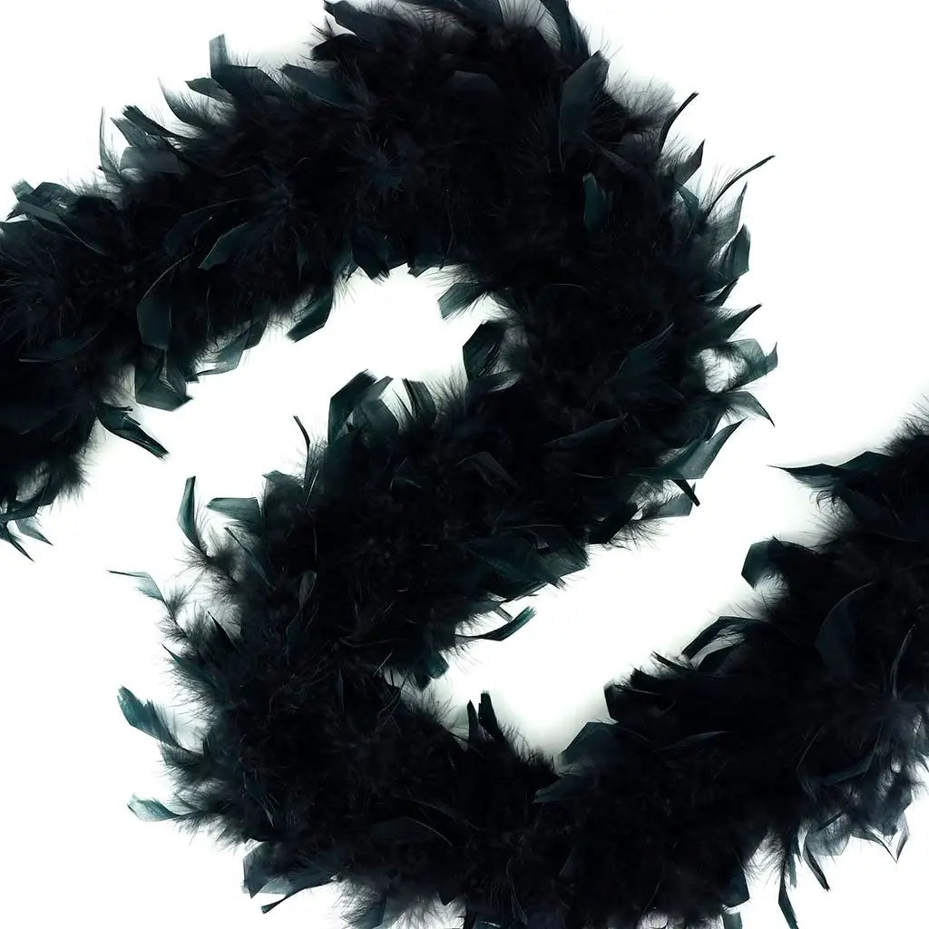 Chandelle Feather Boa - Lightweight - Black