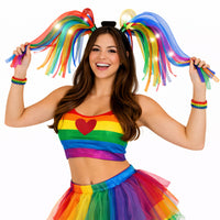 Multicolor LED Noodle Headband Flashing Dreads