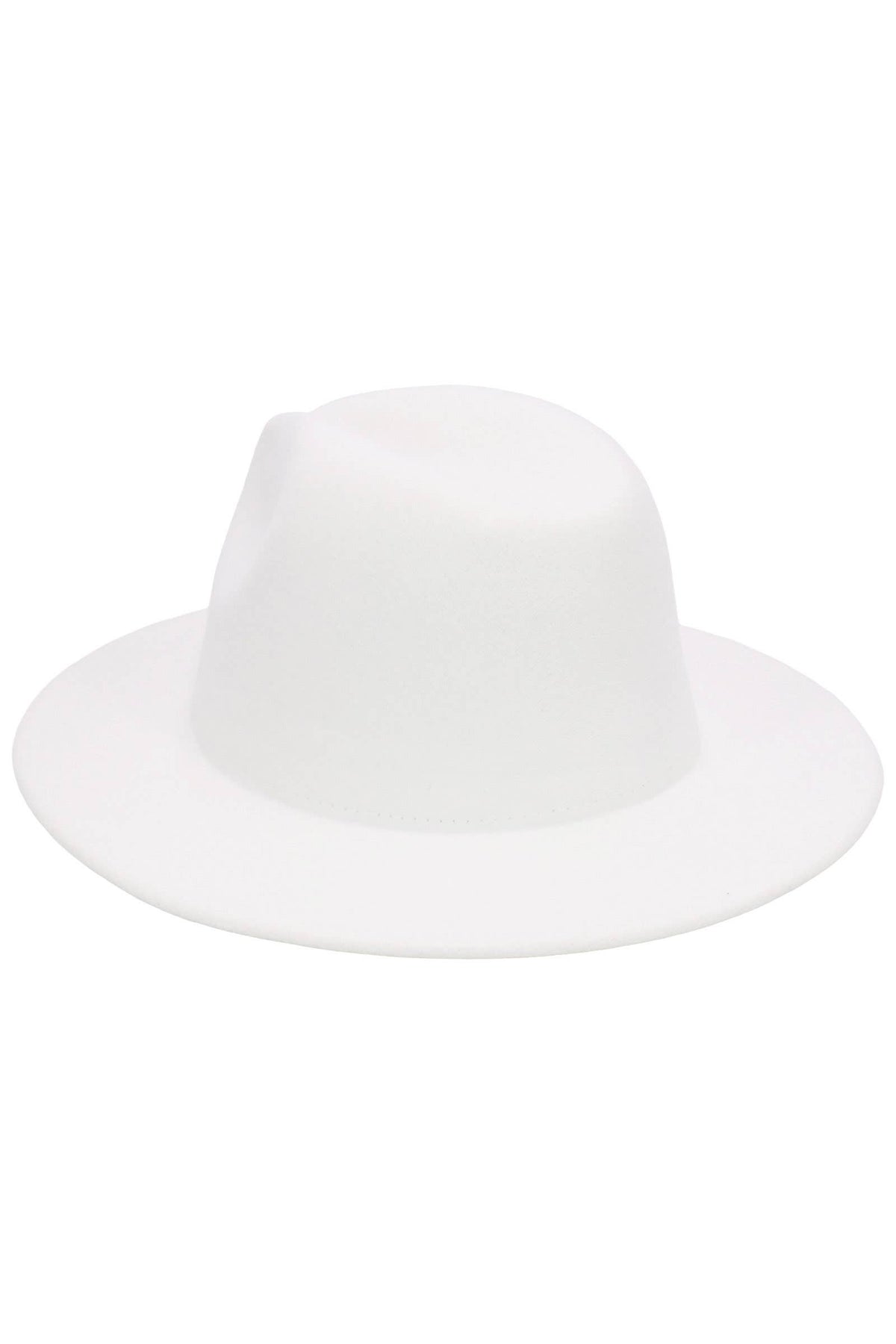 Solid Plain Standard Brim Felt Rancher Hat