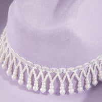 Pearl Fringe Band Cowboy Hat