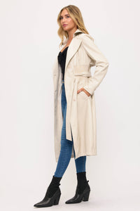 Neo Luxe Leather Trench