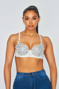 Sequin Pearl Bra