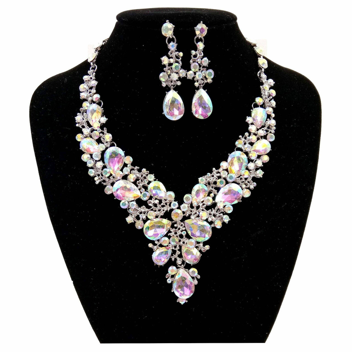 Vine Rhinestone Necklace Set