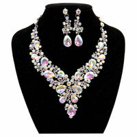 Vine Rhinestone Necklace Set