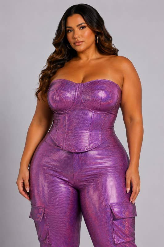 Plus Corset Tube Top