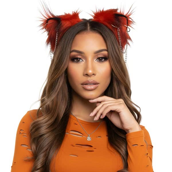 Orange Furry  Ears