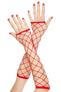 Music Legs Big Diamond Net Fingerless Arm Warmer