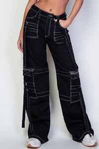 Stitched Twill Cargo Pants