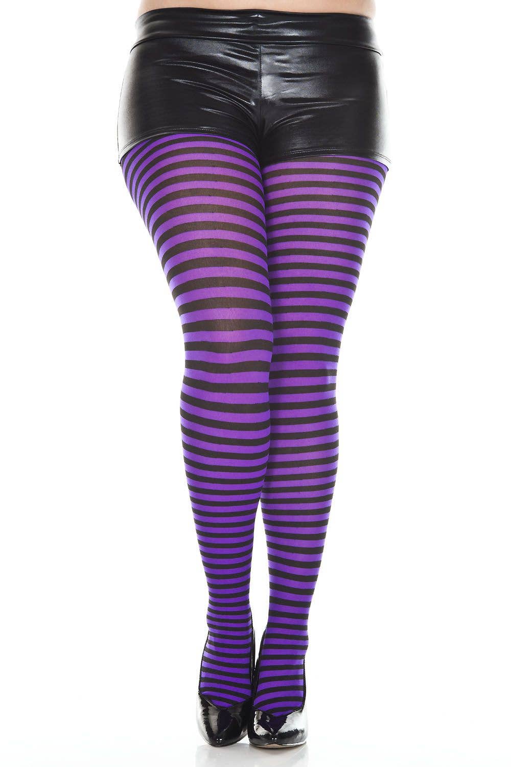 Plus Size Striped Tights