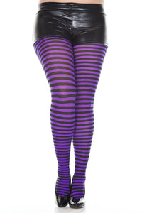 Plus Size Striped Tights