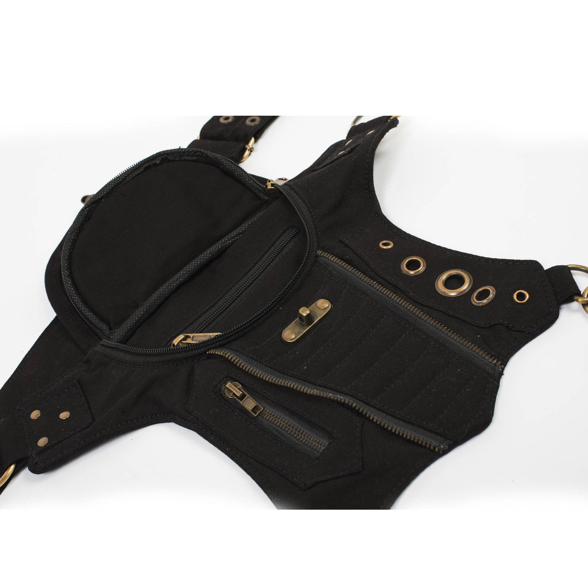Bikers Sling-Hip Bag With thigh Belt