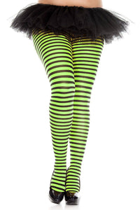 Plus Size Striped Tights