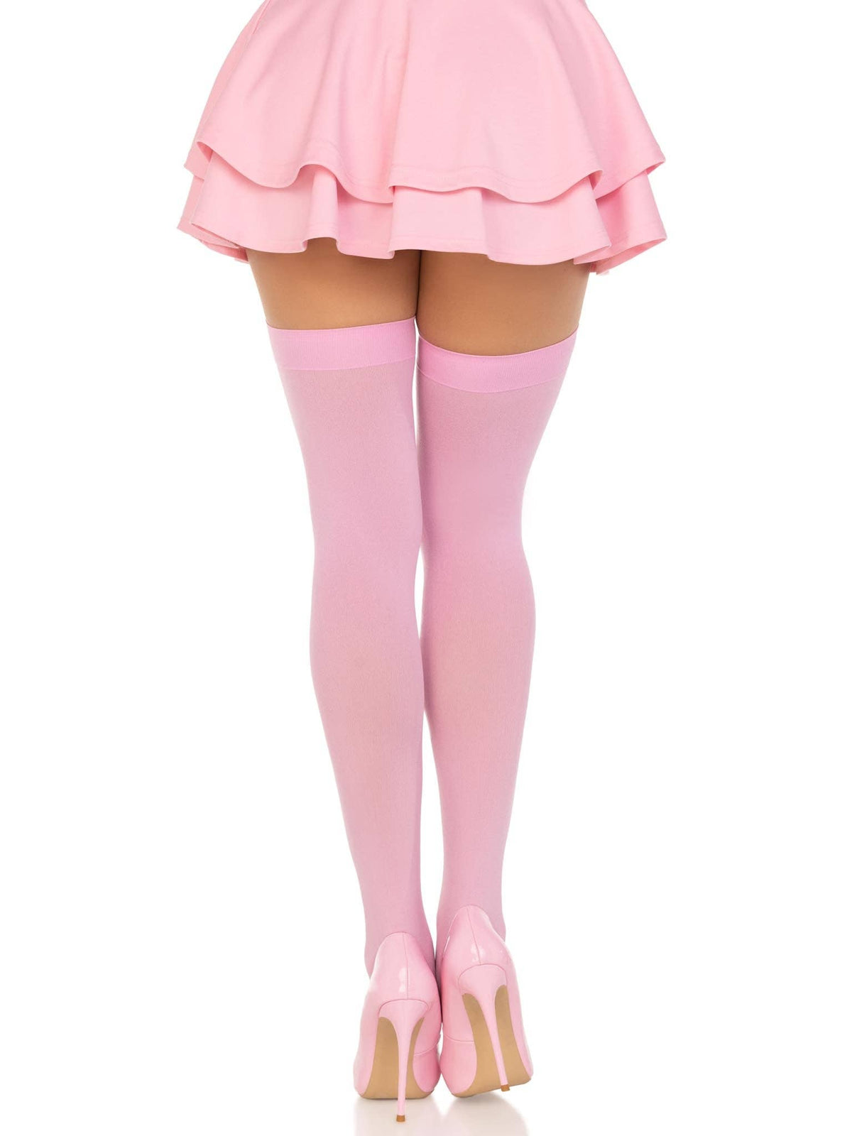 Luna Thigh High Stockings: Neon Green / One Size