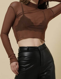 Sheer Mesh Crop Top