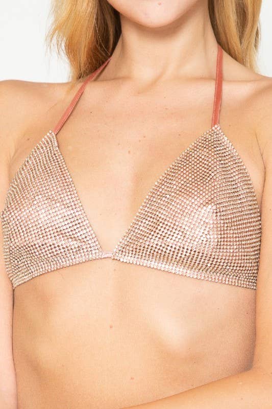 Rhinestone bikini top