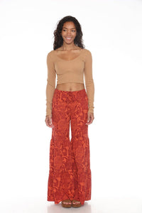 Mushroom Tiered Jersey Pants