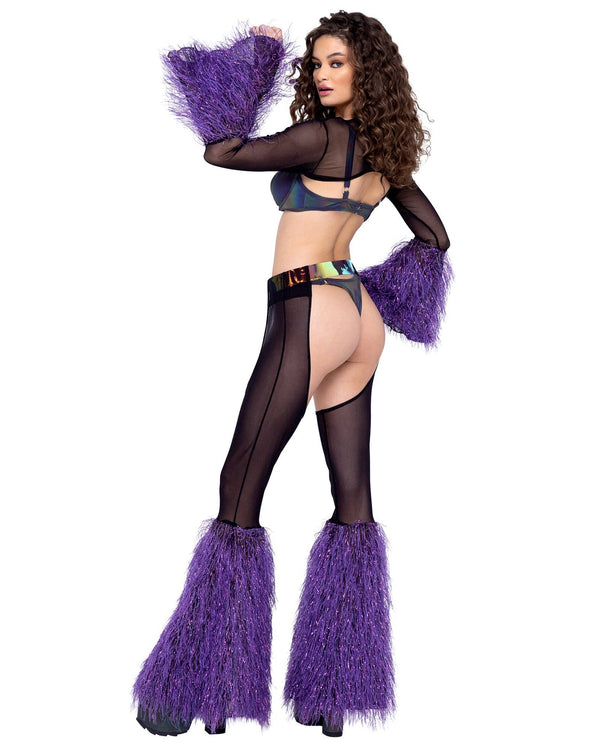 Sheer Shrug Fur Bell Sleeve