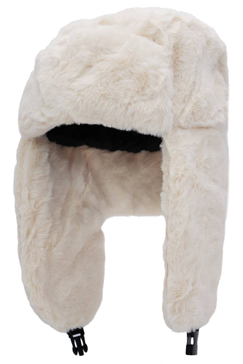 Fluffy Faux Fur Bomber Trapper Hat