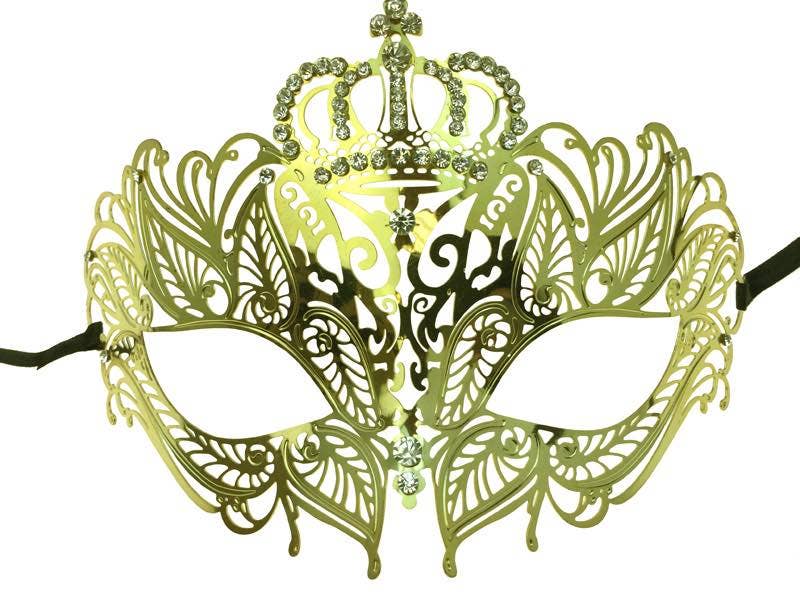 Gold Crown Filigree Mask
