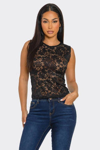 Lace Sleeveless Top