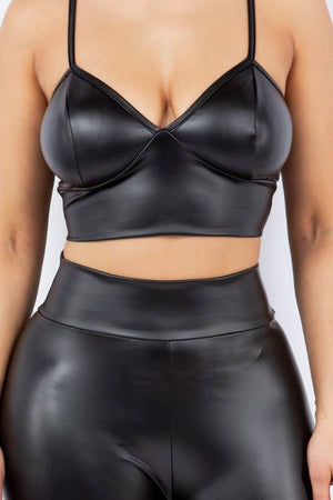 Metallic Cropped Top