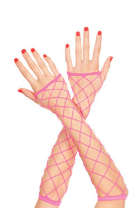 Music Legs Big Diamond Net Fingerless Arm Warmer