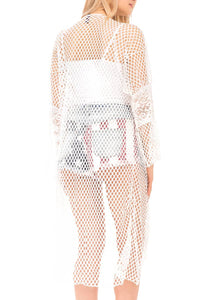 Fishnet Lace Kimono