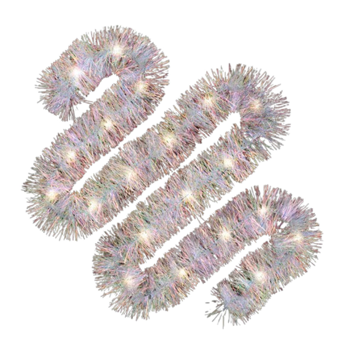 Light Up Sparkle Queen Tinsel Boa Warm White LEDs