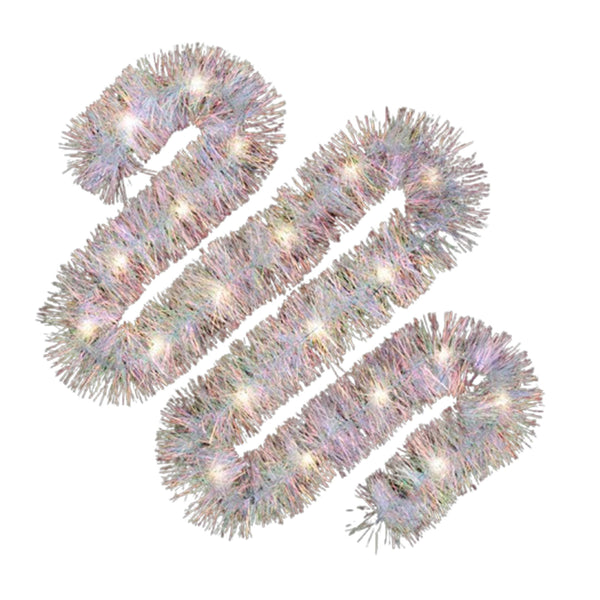 Light Up Sparkle Queen Tinsel Boa Warm White LEDs