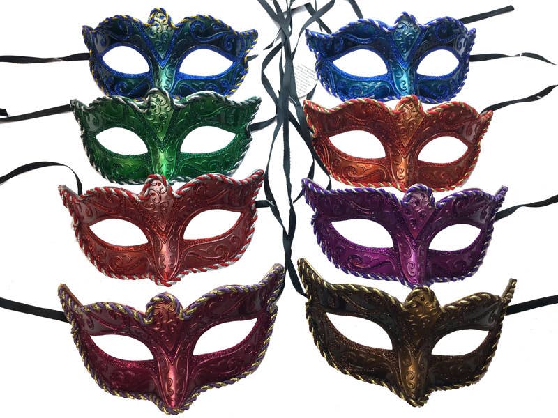 Metallic Swirl Masks - Assorted