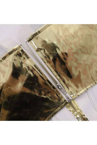 Metallic bustier top