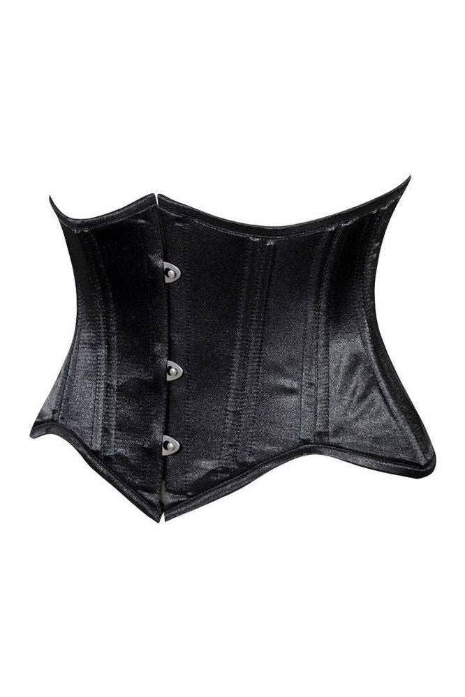 Black Satin Underbust Waist Cincher