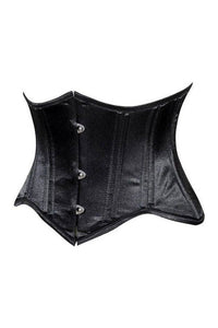 Black Satin Underbust Waist Cincher