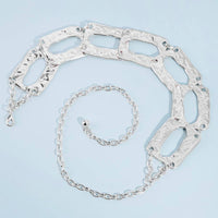 Hammered Rectangle Chain Link Chain Belt