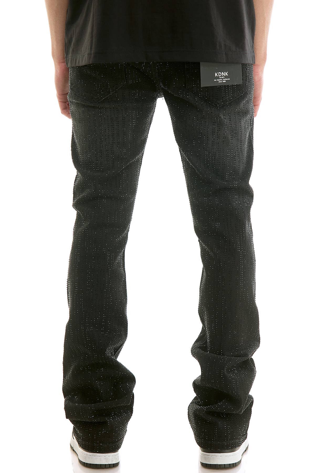RHINESTONE FLARE JEANS