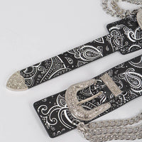 Two Buckle Chain Waist Belt