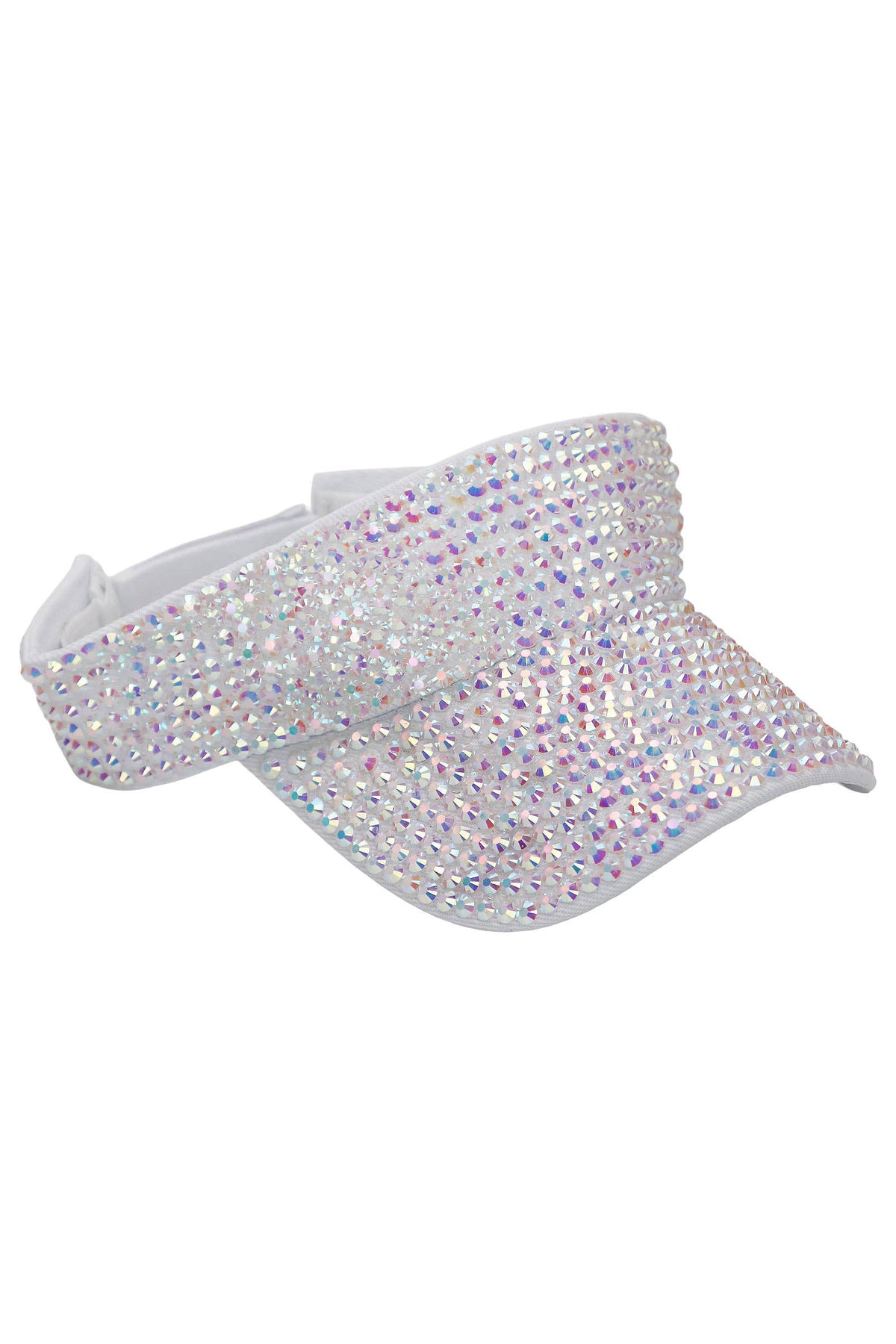 Rhinestone Velcro Back Visor