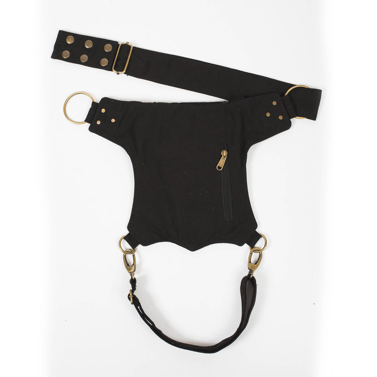 Bikers Sling-Hip Bag With thigh Belt