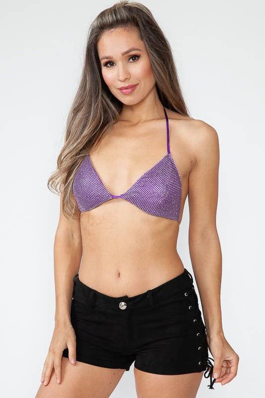 Rhinestone bikini top