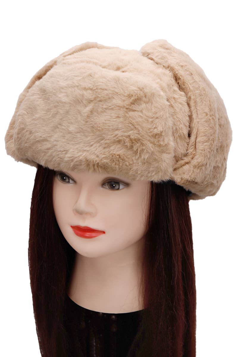 Fluffy Faux Fur Bomber Trapper Hat