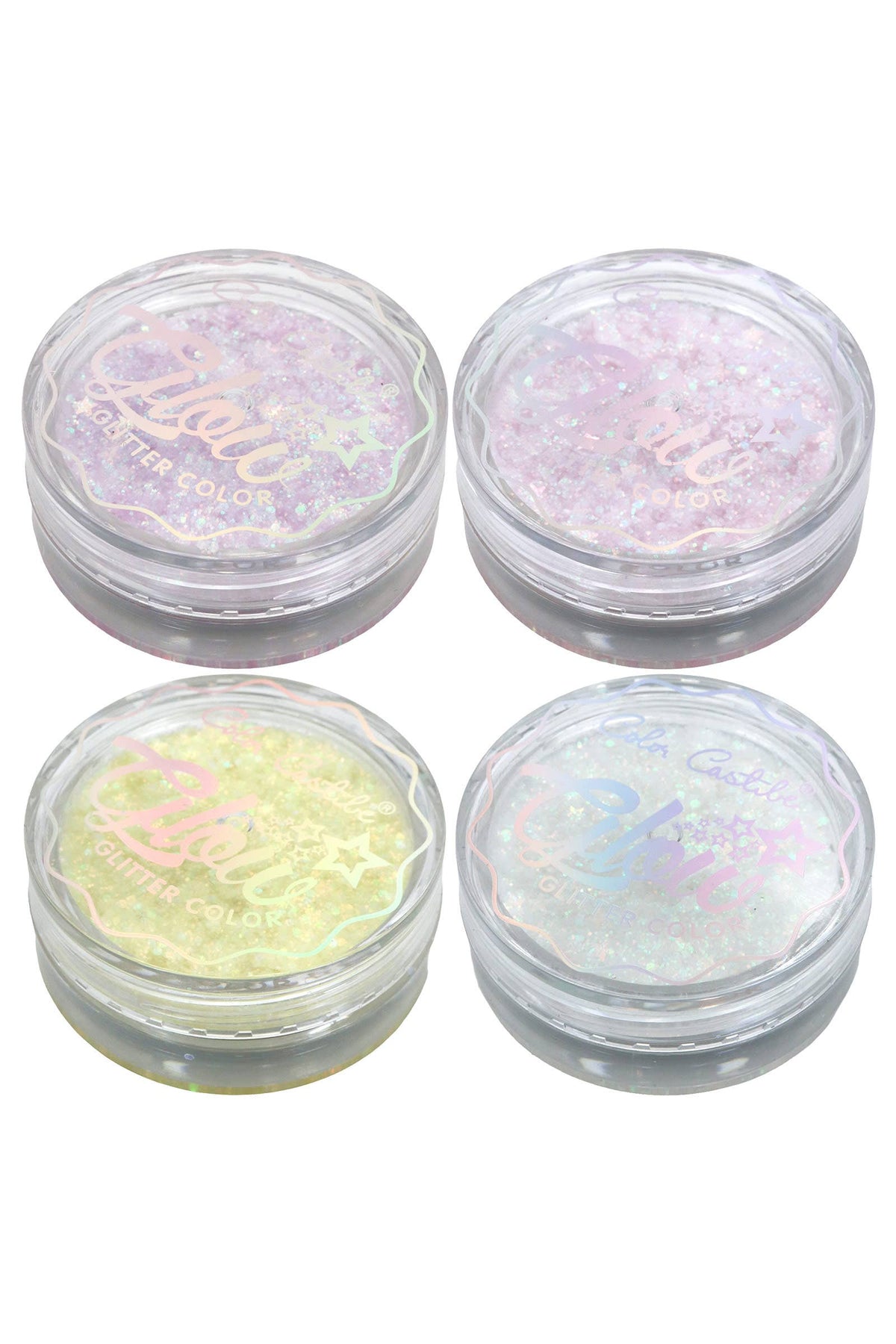Body and Face Iridescent Makeup Glitter Pots - 24 Pcs