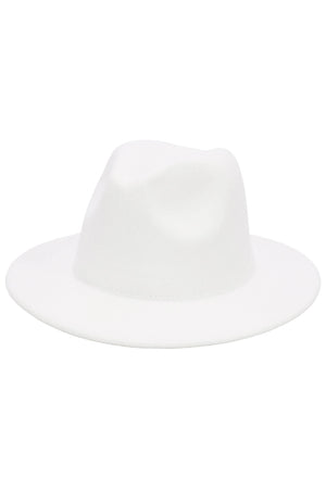 Solid Plain Standard Brim Felt Rancher Hat