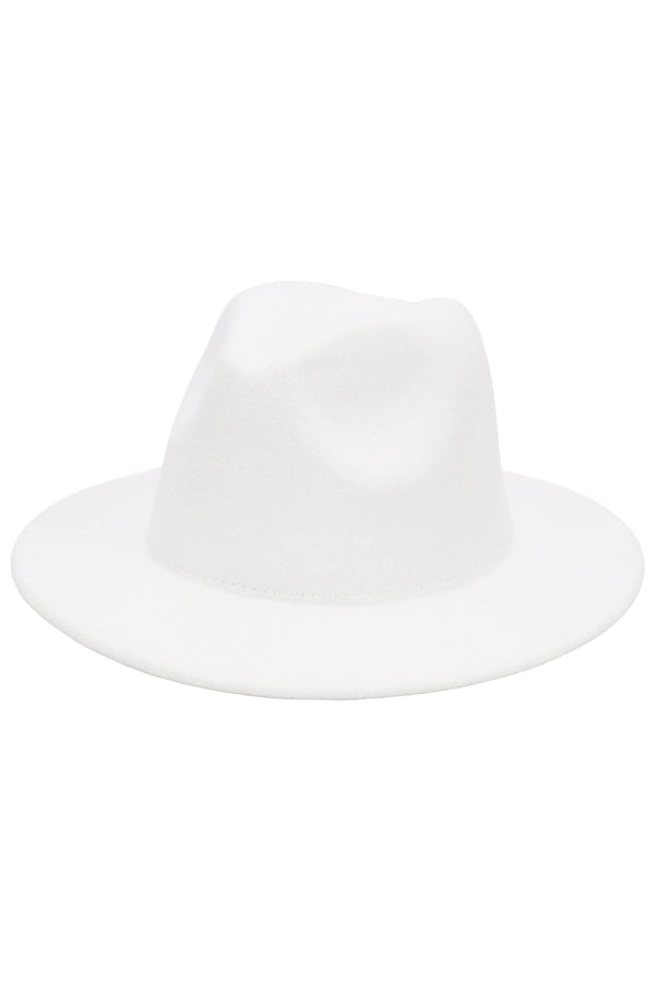 Solid Plain Standard Brim Felt Rancher Hat