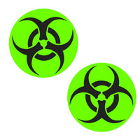 BIOHAZARD TOXIC Neon Green Wet Vinyl Nipple Cover Pasties