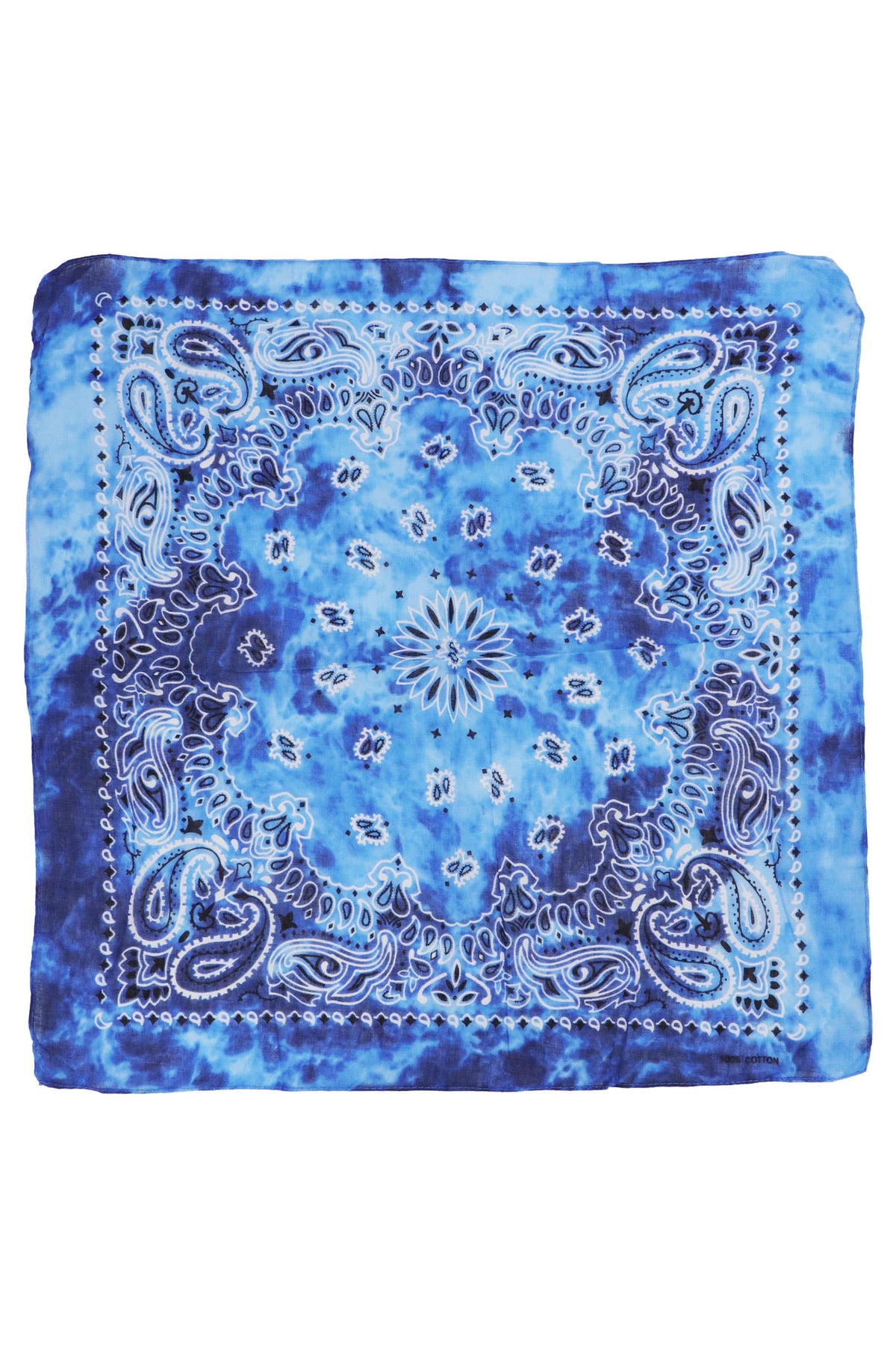 Paisley Tie Dye Marble Gradient Cotton Bandana