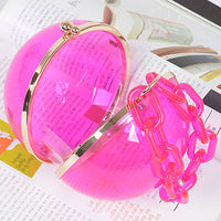 Round Clear Plastic W/Link Plastic Handle