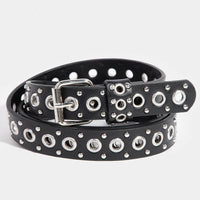 Studs And Grommet Vegan Leather Belt