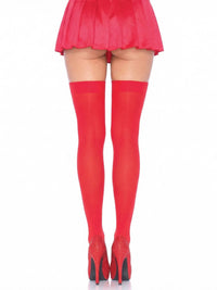 Luna Thigh High Stockings: Neon Green / One Size