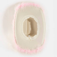 Feather Trim Fashion Cowboy Hat